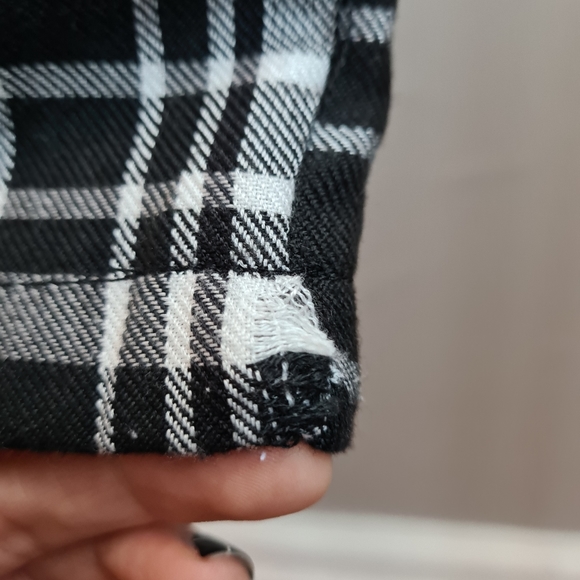 SOLD ~ Gingham t-shirt dress black & white mini size 8 - Picture 10 of 10